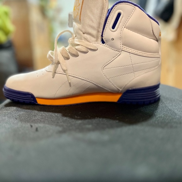 RARE Reebok Classic Ex-O-Fit High Yellow/Purple/White Mens Size 8 (unisex) - Picture 6 of 11